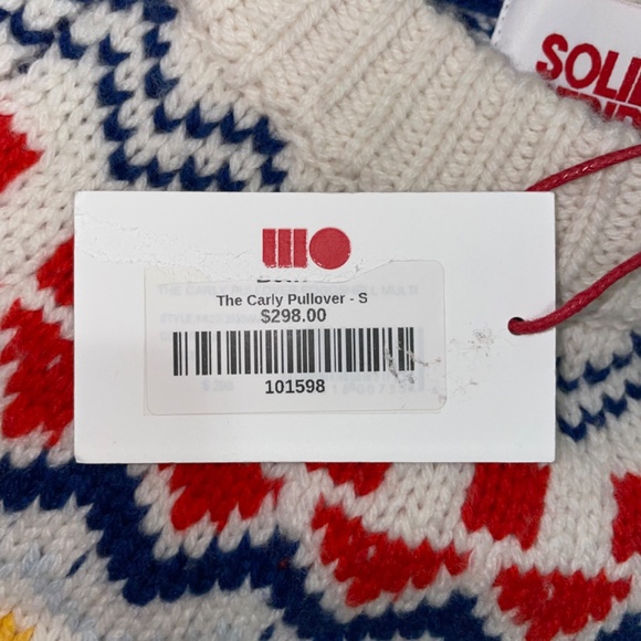 Solid & Striped The Carly Pullover Fairisle Sweater in Eggshell Multi S - Picture 9 of 12